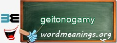 WordMeaning blackboard for geitonogamy